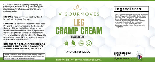 Leg Cramp Relief Cream